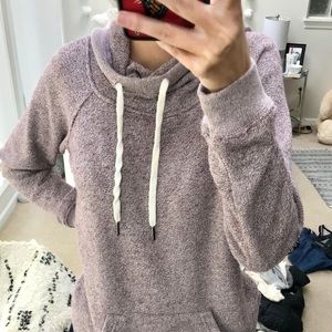 purple sweater w/ hoodie